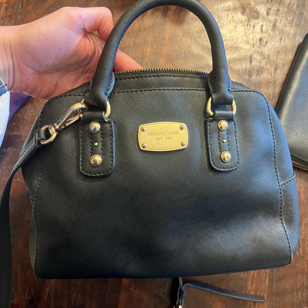 Michael Kors Black Leather Handbag